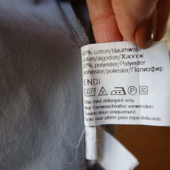 Hugo Boss button front long sleeve light blue blouse size 34 cotton blend womens - Picture 16 of 16